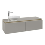 V&B Waschtischunterschrank Legato 140x38x50cm, Waschtisch links, Soft Grey