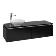 V&B Waschtischunterschrank Legato 140x38x50cm, WT li, Black Matt Lacquer