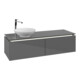 V&B Waschtischunterschrank Legato 140x38x50cm, WT li, m LED, glo Gr-1