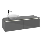 V&B Waschtischunterschrank Legato 140x38x50cm, WT li, m LED, glo Gr