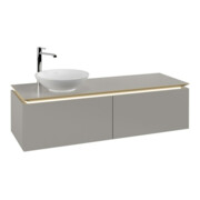 V&B Waschtischunterschrank Legato 140x38x50cm, WT li, m LED, so Gr