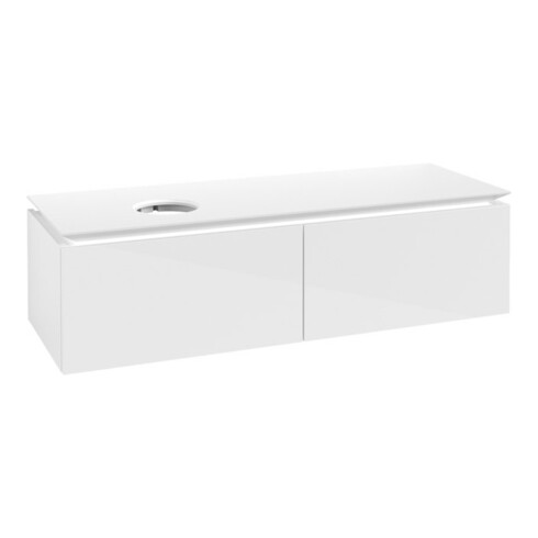 V&B Waschtischunterschrank Legato 140x38x50cm, WT links, Glossy White