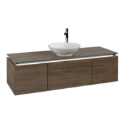 V&B Waschtischunterschrank Legato 140x38x50cm, WT m, m LED, Ariz. Oa