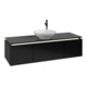 V&B Waschtischunterschrank Legato 140x38x50cm, WT m, m LED, bl ma Lac-1