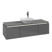 V&B Waschtischunterschrank Legato 140x38x50cm, WT m, m LED, glo Gr