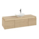 V&B Waschtischunterschrank Legato 140x38x50cm, WT m, m LED, Nord Oa-1
