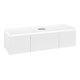 V&B Waschtischunterschrank Legato 140x38x50cm, WT m, m LED, wh. ma-1