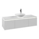 V&B Waschtischunterschrank Legato 140x38x50cm, WT m, m LED, wh. ma-3