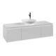 V&B Waschtischunterschrank Legato 140x38x50cm, WT mittig, Glossy White-1