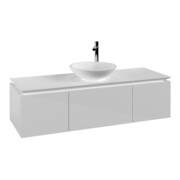 V&B Waschtischunterschrank Legato 140x38x50cm, WT mittig, Glossy White