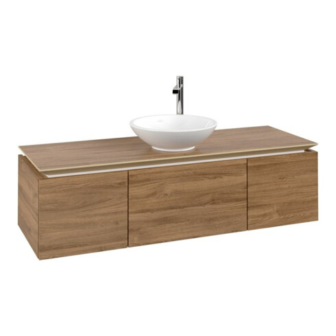 V&B Waschtischunterschrank Legato 140x38x50cm, WT mittig, Kansas Oak