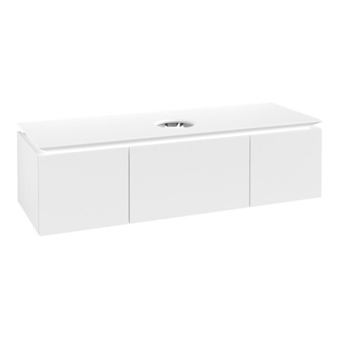 V&B Waschtischunterschrank Legato 140x38x50cm, WT mittig, White Matt