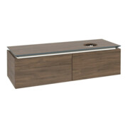 V&B Waschtischunterschrank Legato 140x38x50cm, WT R, m LED, Ariz. Oa