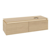 V&B Waschtischunterschrank Legato 140x38x50cm, WT R, m LED, Nord Oa