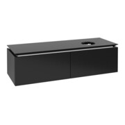 V&B Waschtischunterschrank Legato 140x38x50cm, WT re, Black Matt Lacquer