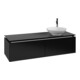 V&B Waschtischunterschrank Legato 140x38x50cm, WT re, Black Matt Lacquer-3