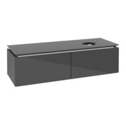 V&B Waschtischunterschrank Legato 140x38x50cm, WT rechts, Glossy Grey