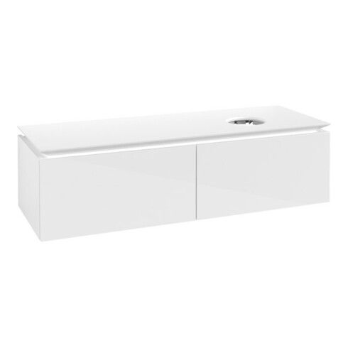 V&B Waschtischunterschrank Legato 140x38x50cm, WT rechts, Glossy White