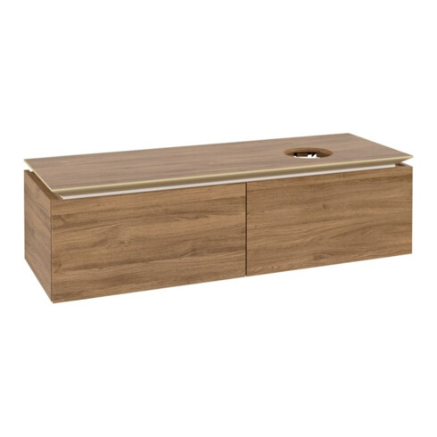 V&B Waschtischunterschrank Legato 140x38x50cm, WT rechts, Kansas Oak
