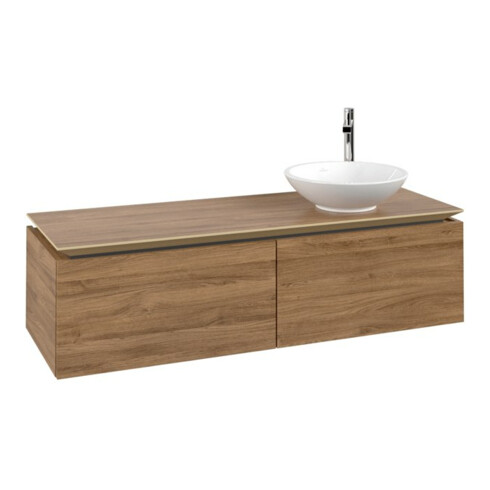 V&B Waschtischunterschrank Legato 140x38x50cm, WT rechts, Kansas Oak