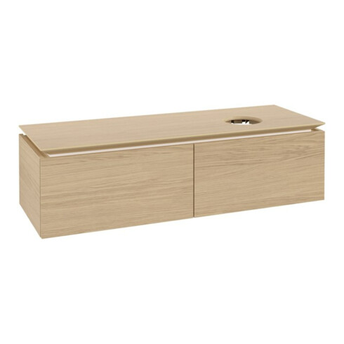 V&B Waschtischunterschrank Legato 140x38x50cm, WT rechts, Nordic Oak