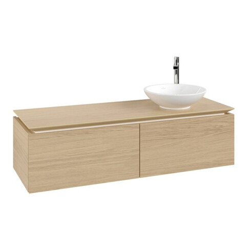 V&B Waschtischunterschrank Legato 140x38x50cm, WT rechts, Nordic Oak
