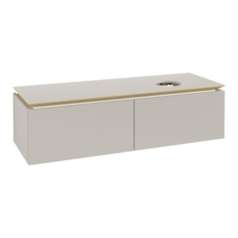 V&B Waschtischunterschrank Legato 140x38x50cm, WT rechts, Soft Grey