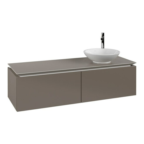 V&B Waschtischunterschrank Legato 140x38x50cm, WT rechts, Truffle Grey