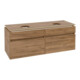 V&B Waschtischunterschrank Legato 140x55x50cm, f 2 Waschtische, Kansas Oak-1