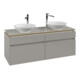 V&B Waschtischunterschrank Legato 140x55x50cm, f 2 Waschtische, Soft Grey-1