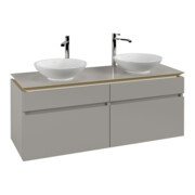 V&B Waschtischunterschrank Legato 140x55x50cm, f 2 Waschtische, Soft Grey