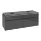 V&B Waschtischunterschrank Legato 140x55x50cm, f 2 WT, Glossy Grey-3