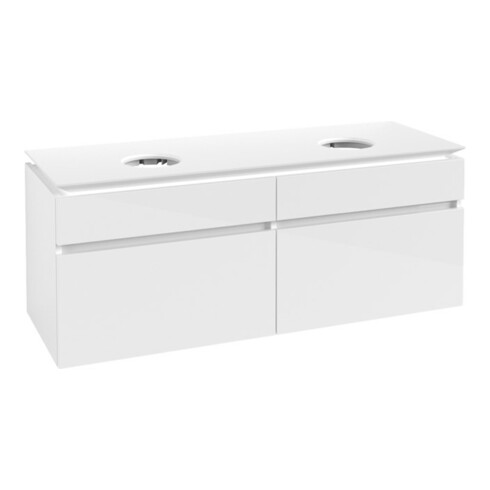 V&B Waschtischunterschrank Legato 140x55x50cm, f 2 WT, Glossy White