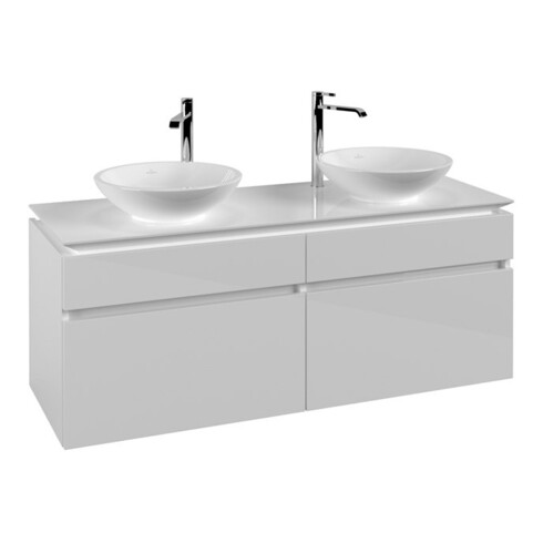 V&B Waschtischunterschrank Legato 140x55x50cm, f 2 WT, Glossy White