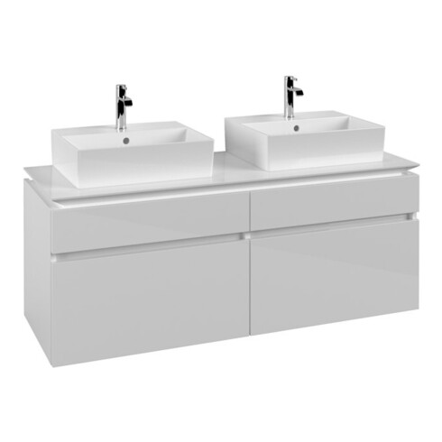 V&B Waschtischunterschrank Legato 140x55x50cm, f 2 WT, Glossy White