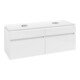 V&B Waschtischunterschrank Legato 140x55x50cm, f 2 WT, Glossy White-3