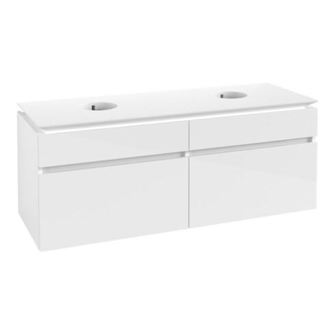 V&B Waschtischunterschrank Legato 140x55x50cm, f 2 WT, Glossy White
