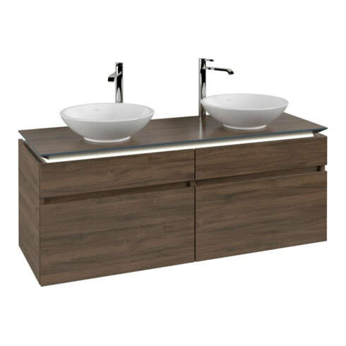 V&B Waschtischunterschrank Legato 140x55x50cm, f 2 WT, m LED, Ariz. Oa