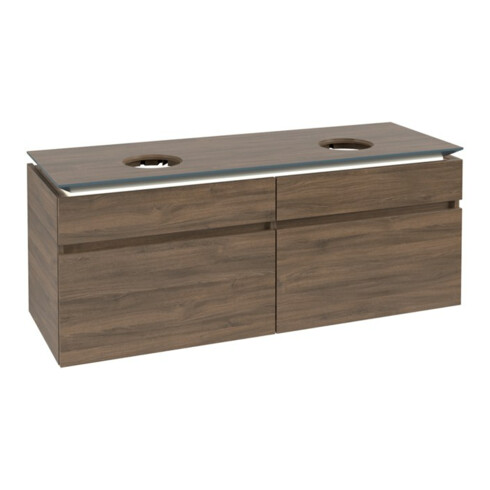 V&B Waschtischunterschrank Legato 140x55x50cm, f 2 WT, m LED, Ariz. Oa