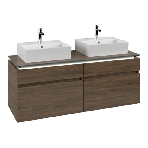 V&B Waschtischunterschrank Legato 140x55x50cm, f 2 WT, m LED, Ariz. Oa