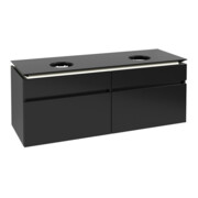 V&B Waschtischunterschrank Legato 140x55x50cm, f 2 WT, m LED, bl ma Lac