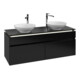 V&B Waschtischunterschrank Legato 140x55x50cm, f 2 WT, m LED, bl ma Lac-3