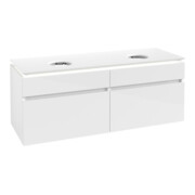 V&B Waschtischunterschrank Legato 140x55x50cm, f 2 WT, m LED, glo wh.