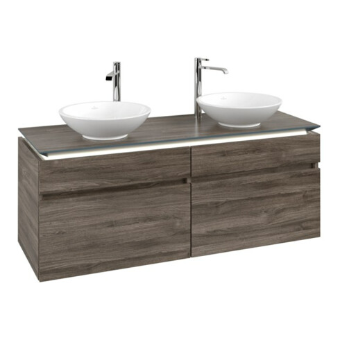 V&B Waschtischunterschrank Legato 140x55x50cm, f 2 WT, m LED, st. Oa