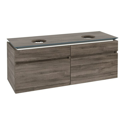 V&B Waschtischunterschrank Legato 140x55x50cm, f 2 WT, m LED, st. Oa