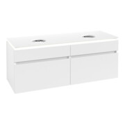 V&B Waschtischunterschrank Legato 140x55x50cm, f 2 WT, m LED, wh. ma