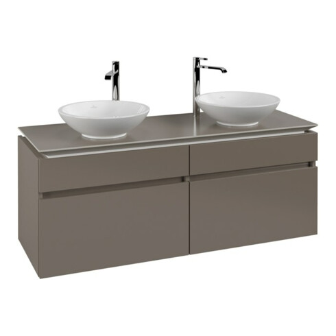 V&B Waschtischunterschrank Legato 140x55x50cm, f 2 WT, Truffle Grey