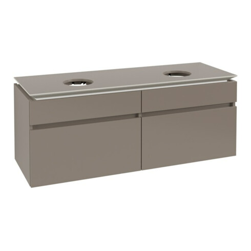 V&B Waschtischunterschrank Legato 140x55x50cm, f 2 WT, Truffle Grey