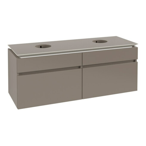 V&B Waschtischunterschrank Legato 140x55x50cm, f 2 WT, Truffle Grey