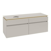 V&B Waschtischunterschrank Legato 140x55x50cm, Waschtisch links, Soft Grey